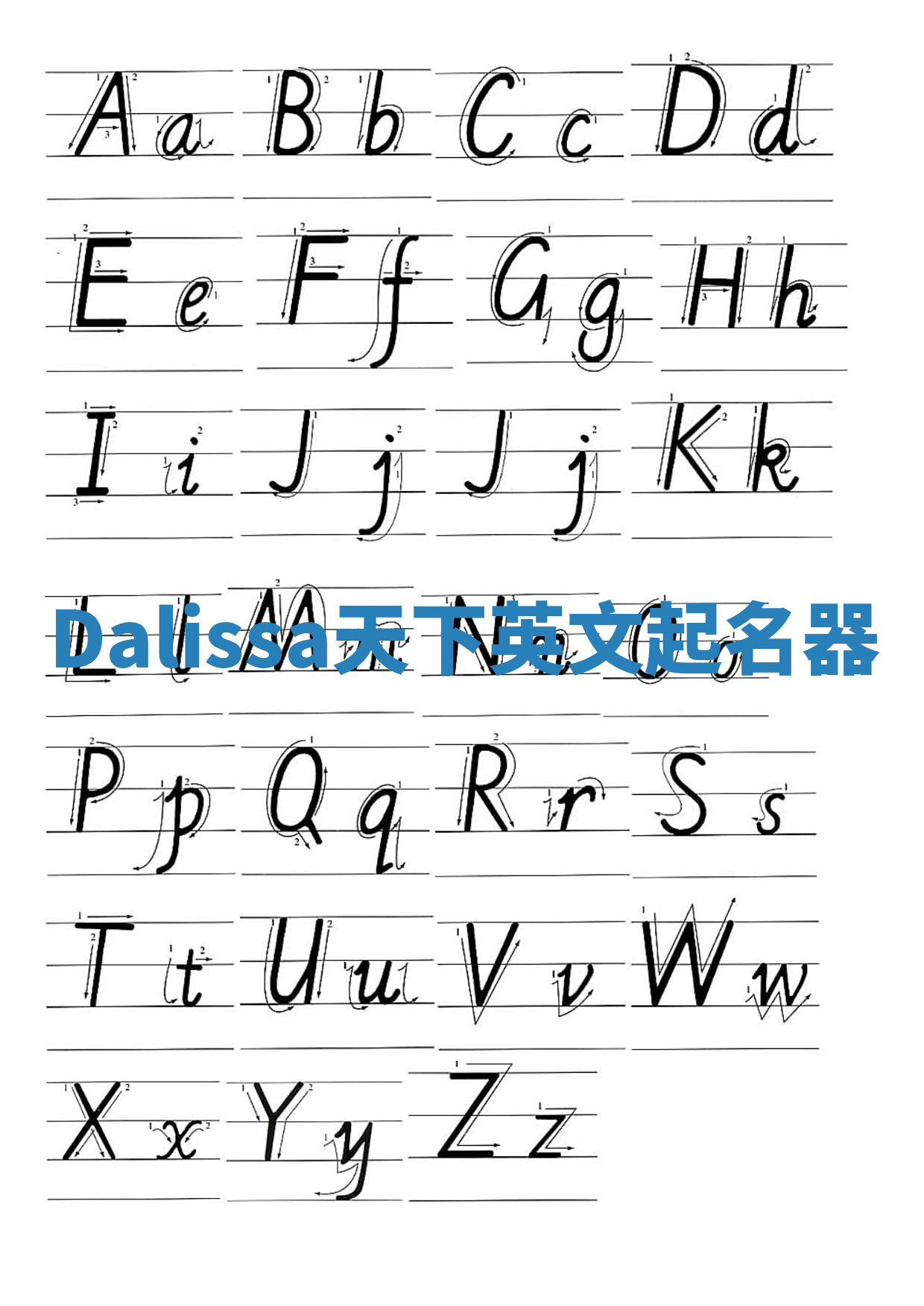 Dalissa天下英文起名器