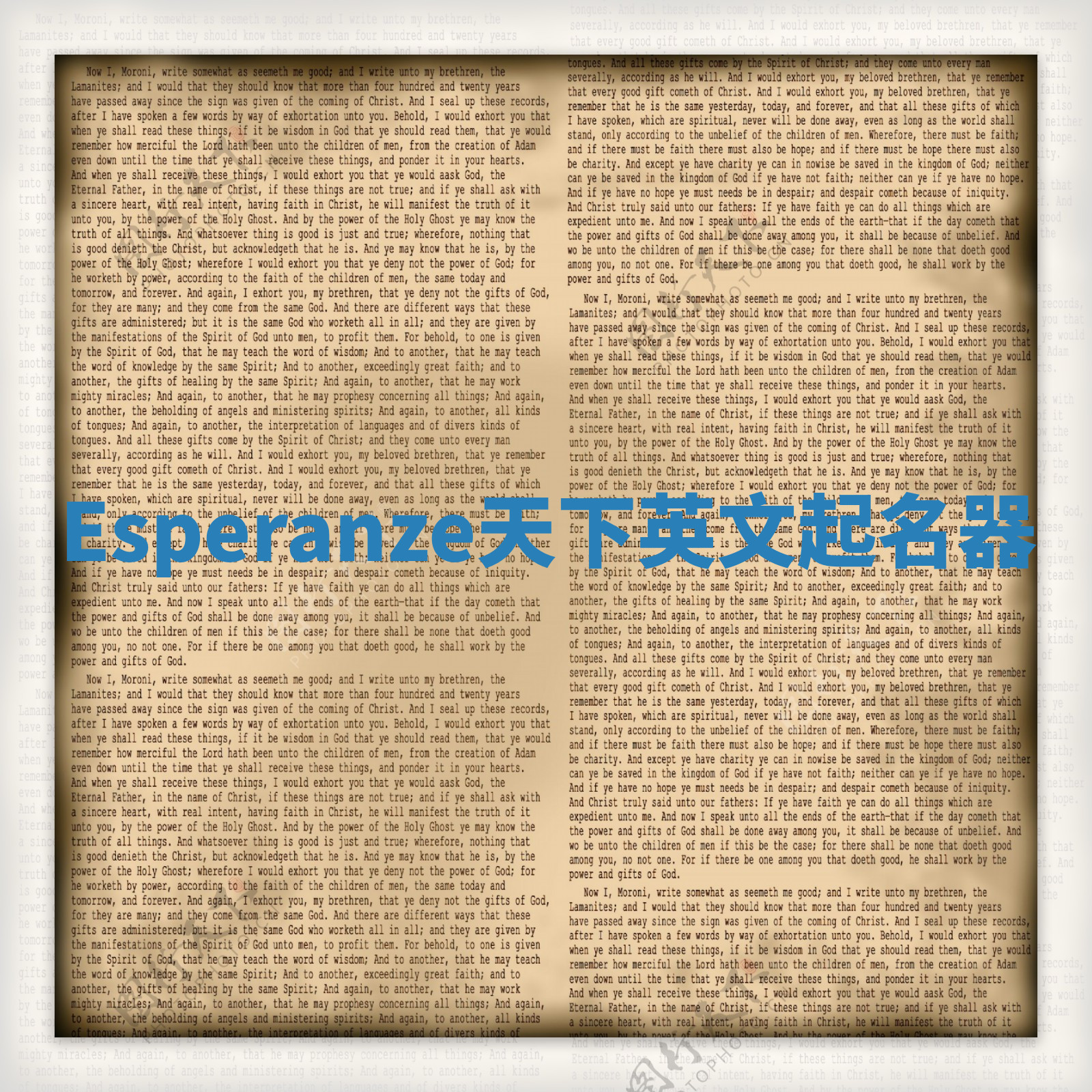 Esperanze天下英文起名器
