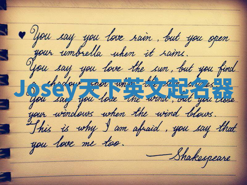 Josey天下英文起名器