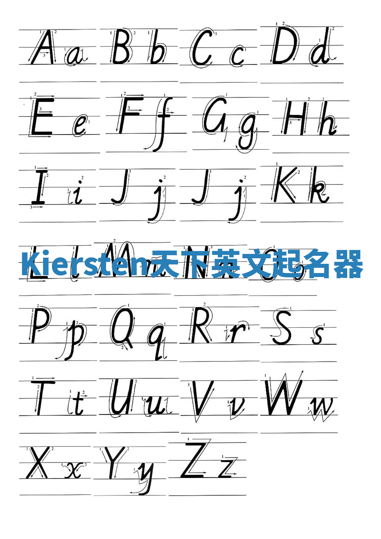 Kiersten天下英文起名器 Kiersten天下英文起名器