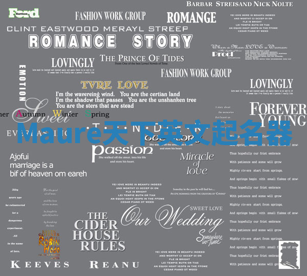 Maure天下英文起名器