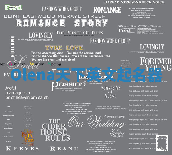 Olena天下英文起名器 Olena天下英文起名器