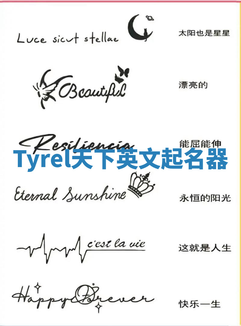 Tyrel天下英文起名器 Tyrel天下英文起名器