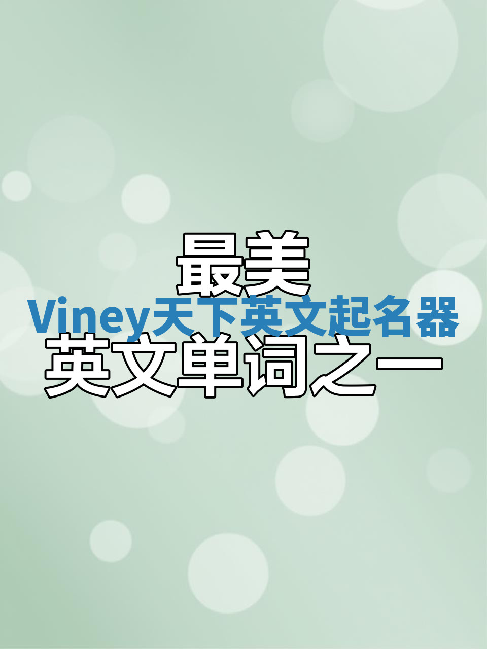 Viney天下英文起名器
