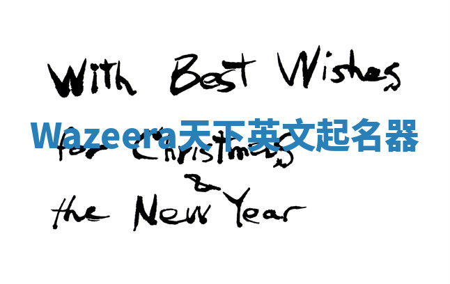 Wazeera天下英文起名器