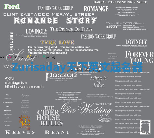 Zurisaday天下英文起名器